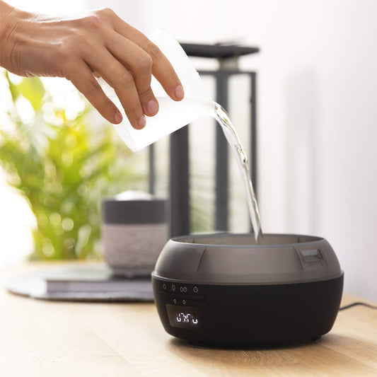 Cecotec Difusor de aromas PureAroma 550 Connected Black Woody. Capacidad 500ml, Pantalla LED, Altavoz, Control por bluetooth, App, Temporizador 12h, 3 Modos de funcionamiento, Cobertura 30m2 – para oposiciones – Material de estudio – OpoMarket