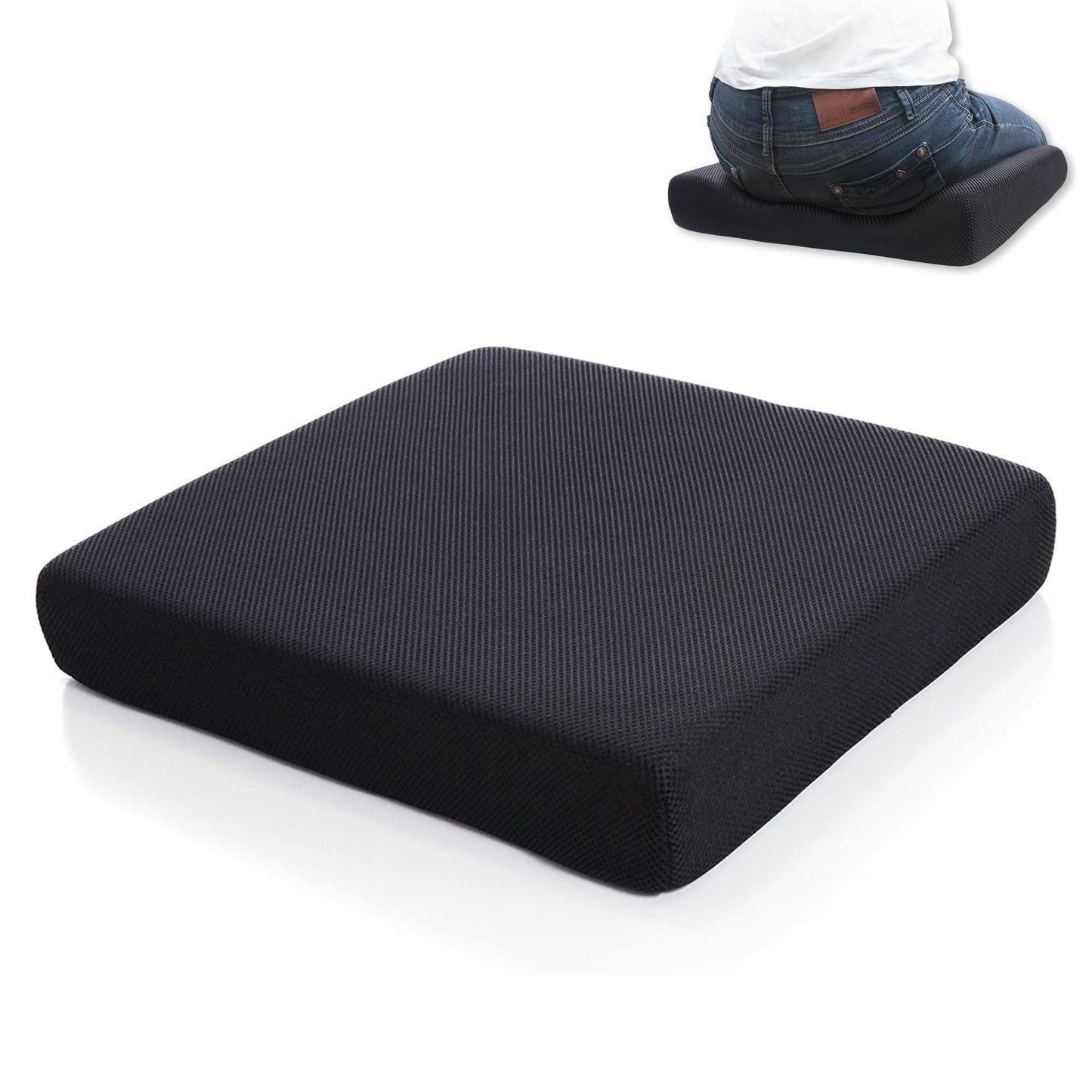 Cojín Antiescaras de Espuma Viscoelástica de Memoria para Silla de Ruedas (42x42x8cm) - Cojín Ergonómico para Silla de Oficina - Cojín Viscoelástico para Asiento de Coche – para oposiciones – Material de estudio – OpoMarket