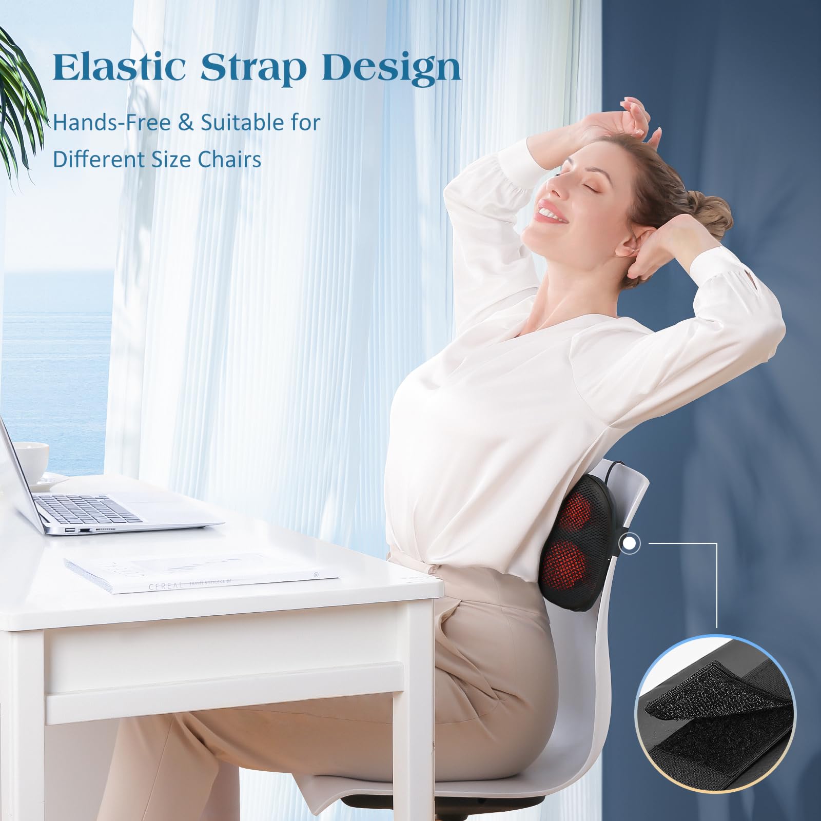 Cojín de Masaje Shiatsu Masajeador de Cuello, Hombros y Espalda, Función de Calefacción, Eléctrico Masajeador de Amasado de Tejido Giratorio 3D para Cintura, Hogar y Oficina – para oposiciones – Material de estudio – OpoMarket