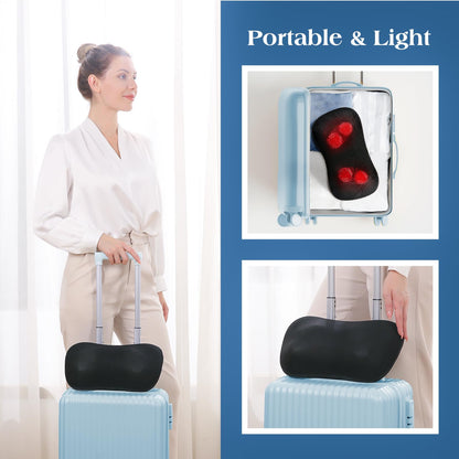 Cojín de Masaje Shiatsu Masajeador de Cuello, Hombros y Espalda, Función de Calefacción, Eléctrico Masajeador de Amasado de Tejido Giratorio 3D para Cintura, Hogar y Oficina – para oposiciones – Material de estudio – OpoMarket