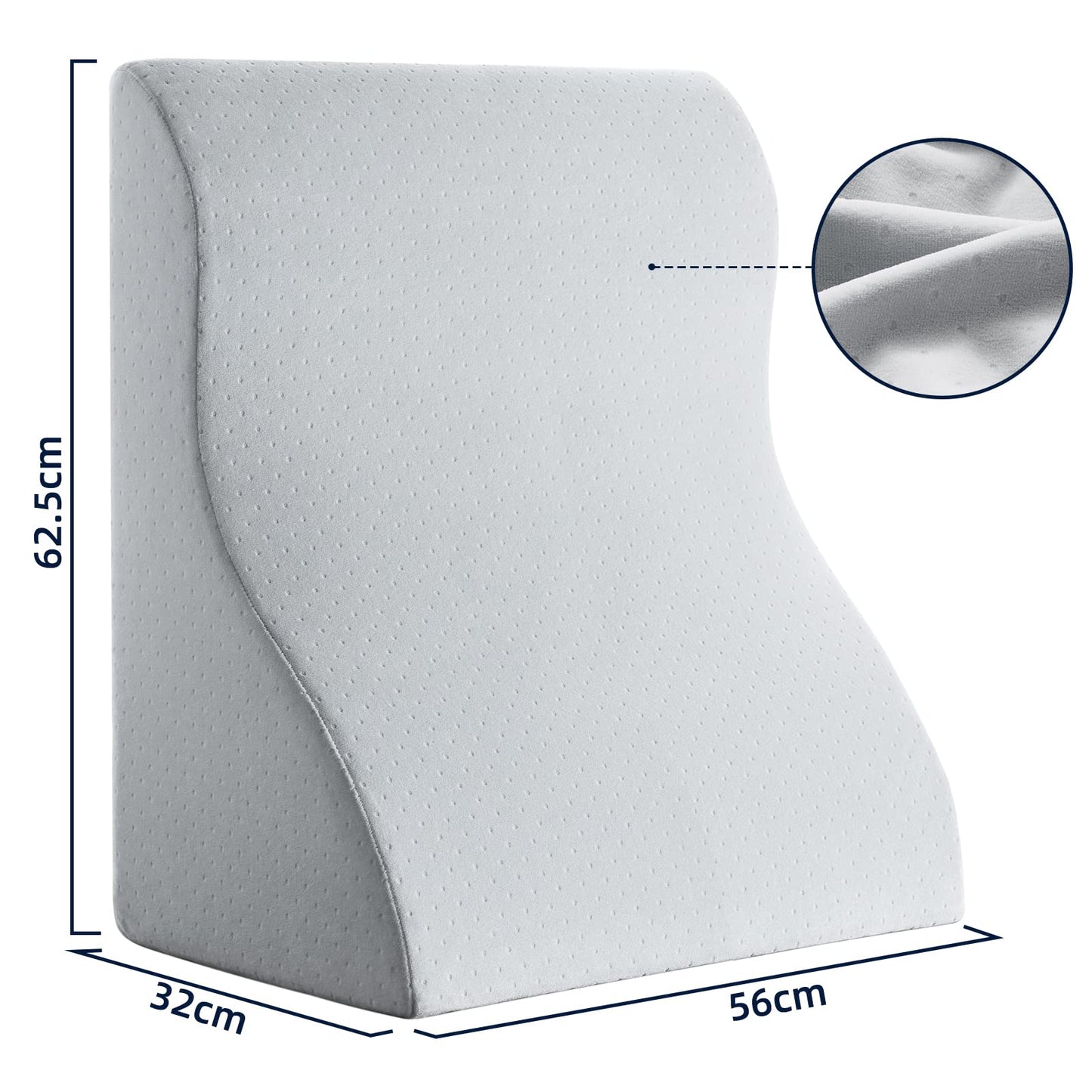 cojin ergonomico para leer y trabajar en la cama