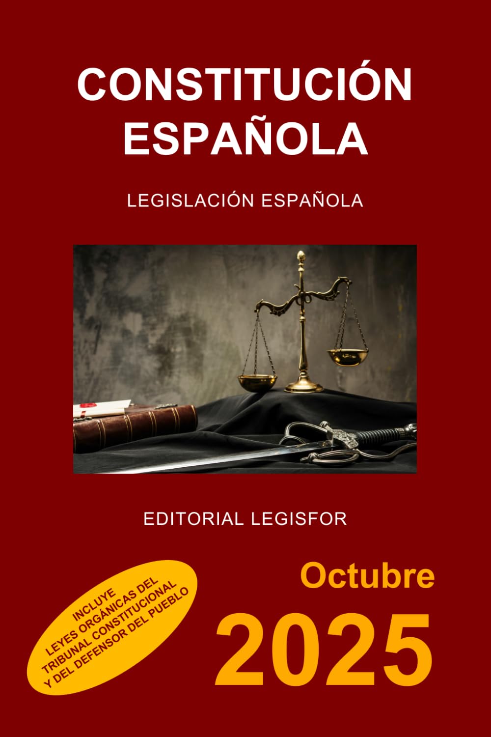Portada libro constitucion española 2025 con leyes orgánicas – OpoMarket