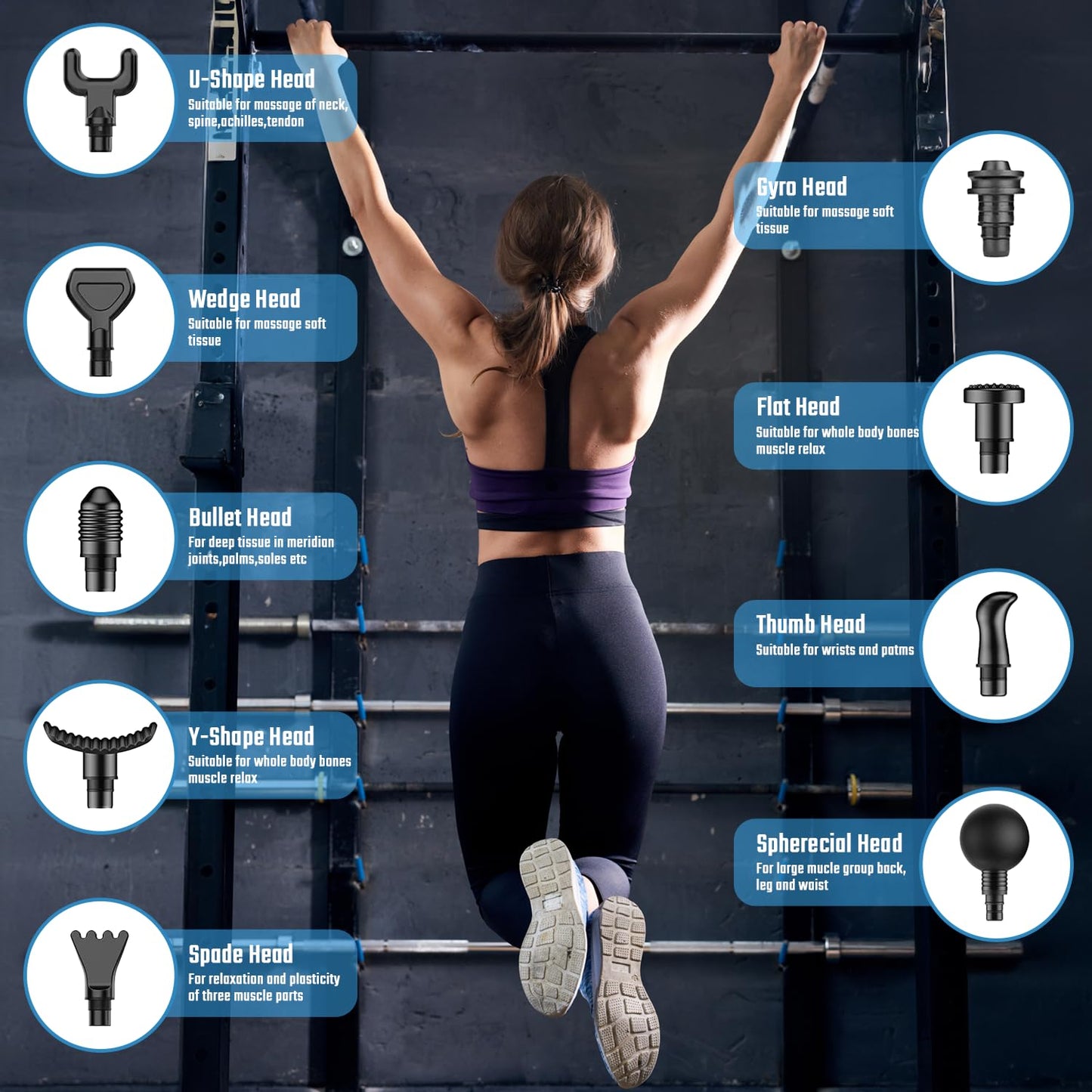 pistola de masaje muscular 20 velocidades