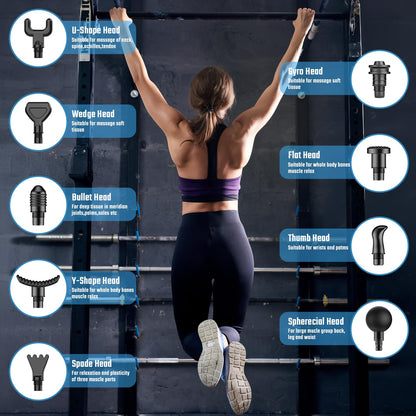 pistola de masaje muscular 20 velocidades