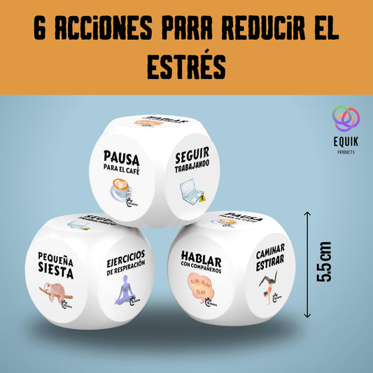 Dado antiestrés EQUIK PRODUCTS cubo blanco