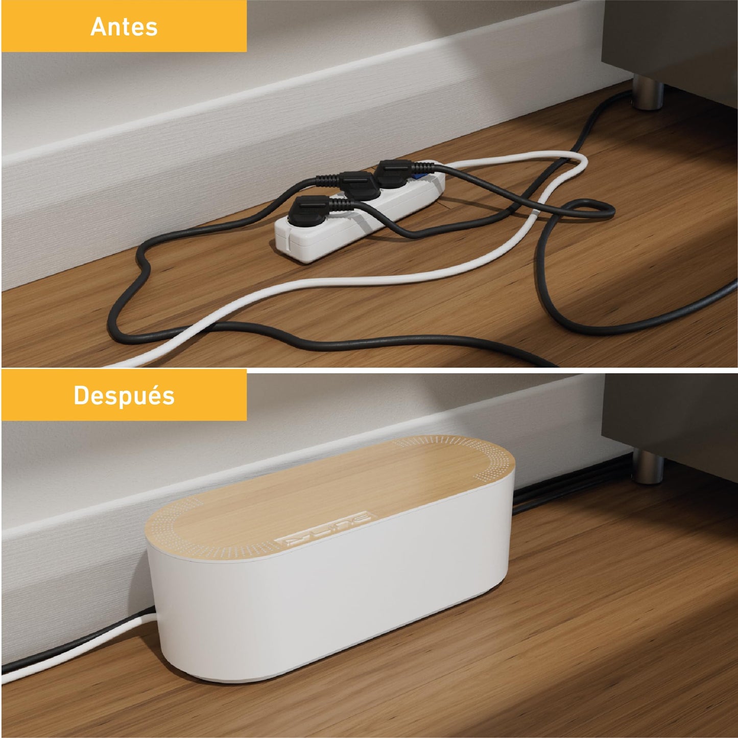 Cajas para cableado para mayor seguridad con mascotas y bebés