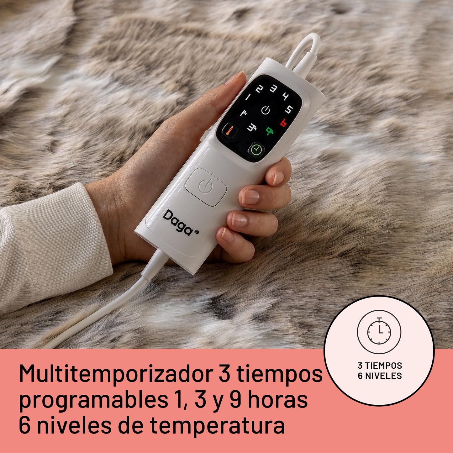 Manta térmica Daga con temporizador 1h 3h 9h