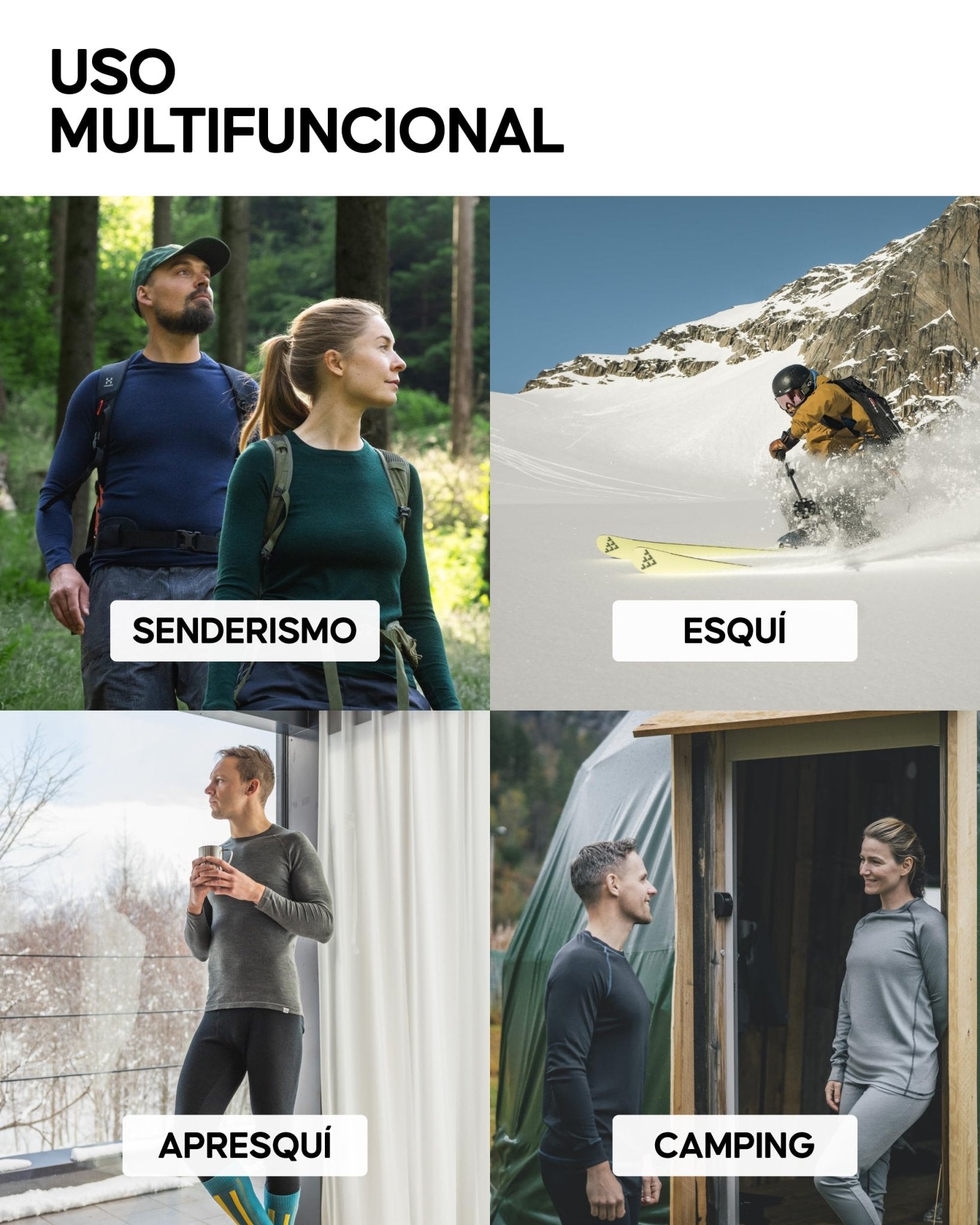 DANISH ENDURANCE Conjunto de Lana Merina para Hombre, Camiseta y Pantalon, Capa Base Premium, Negro, 3XL – Ropa para oposiciones – Material de estudio – OpoMarket