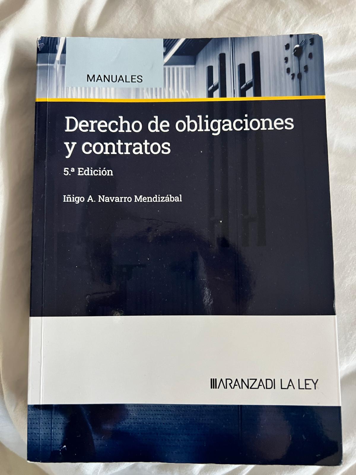 Derecho de obligaciones y contratos – Libro de segunda mano para oposiciones – Material de estudio – OpoMarket