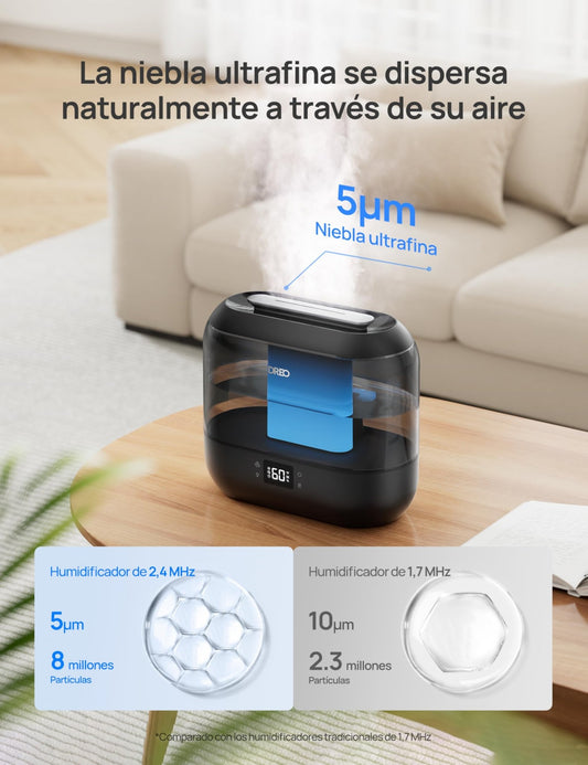 Dreo Humidificador inteligentes para dormitorio, humidificador de vapor frío de 4 litros con difusor de aceite y luz nocturna, 32 horas de autonomía, humidificadorsilenciosos para el hogar, la oficina – para oposiciones – Material de estudio – OpoMarket