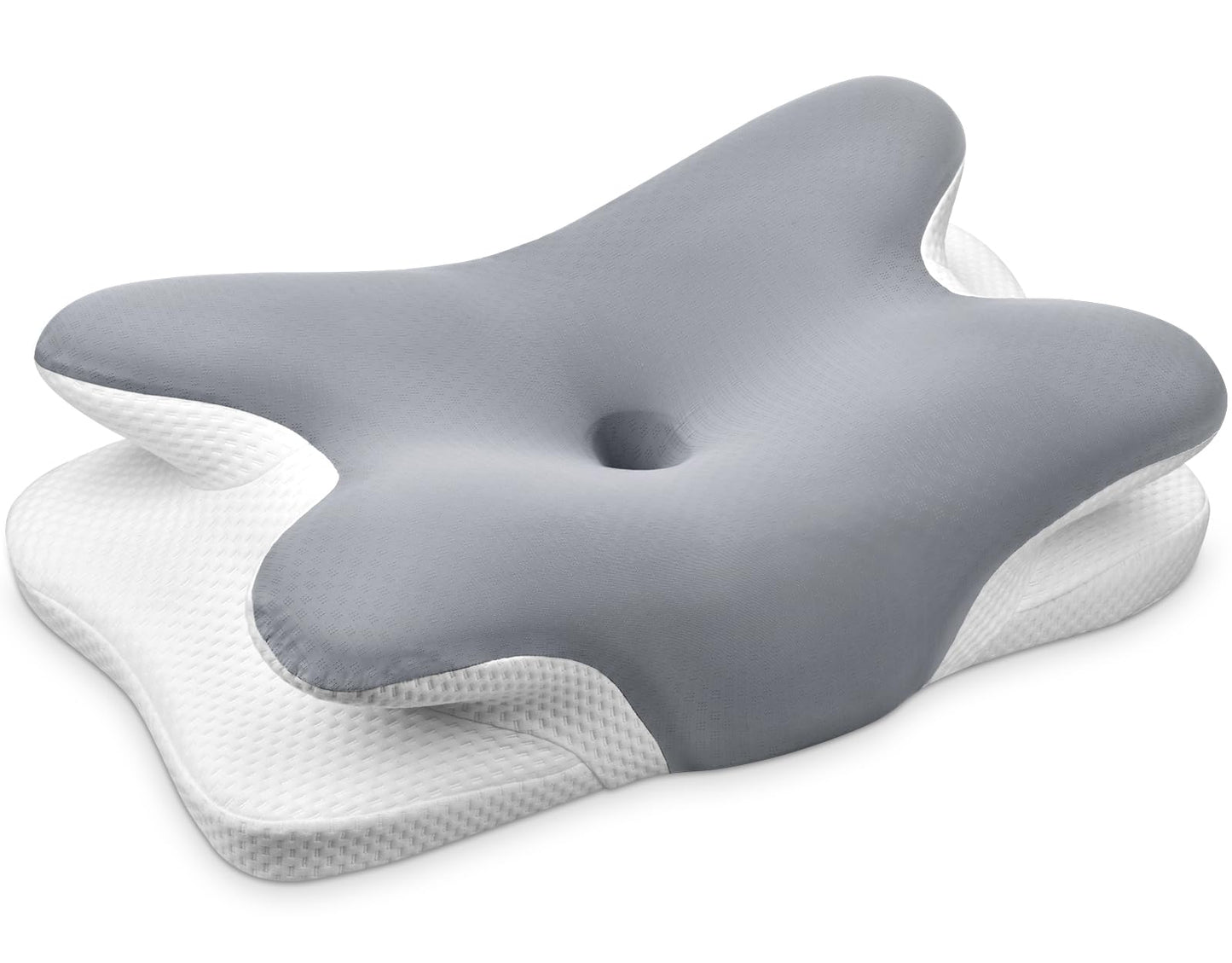 Ehomfory Almohada Cervicales y Cuello，Almohada Cervical de Espuma Viscoelástica, 2 en 1 Almohada Ergonómica para Dormir de Lado, Boca Arriba y Boca Abajo, 69x37x9/12 CM – para oposiciones – Material de estudio – OpoMarket