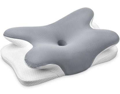 Ehomfory Almohada Cervicales y Cuello，Almohada Cervical de Espuma Viscoelástica, 2 en 1 Almohada Ergonómica para Dormir de Lado, Boca Arriba y Boca Abajo, 69x37x9/12 CM – para oposiciones – Material de estudio – OpoMarket