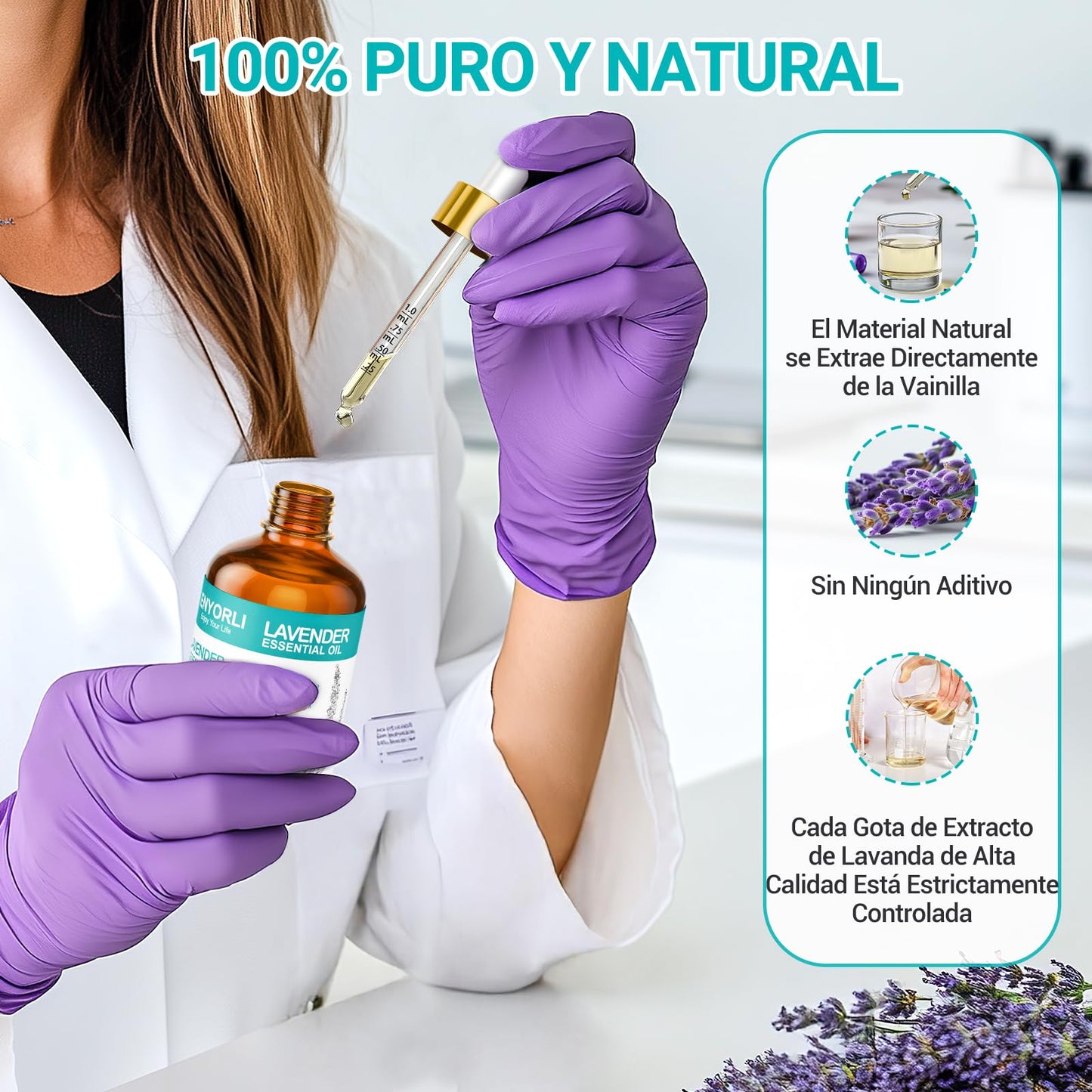 Aceite esencial de lavanda para velas aromáticas