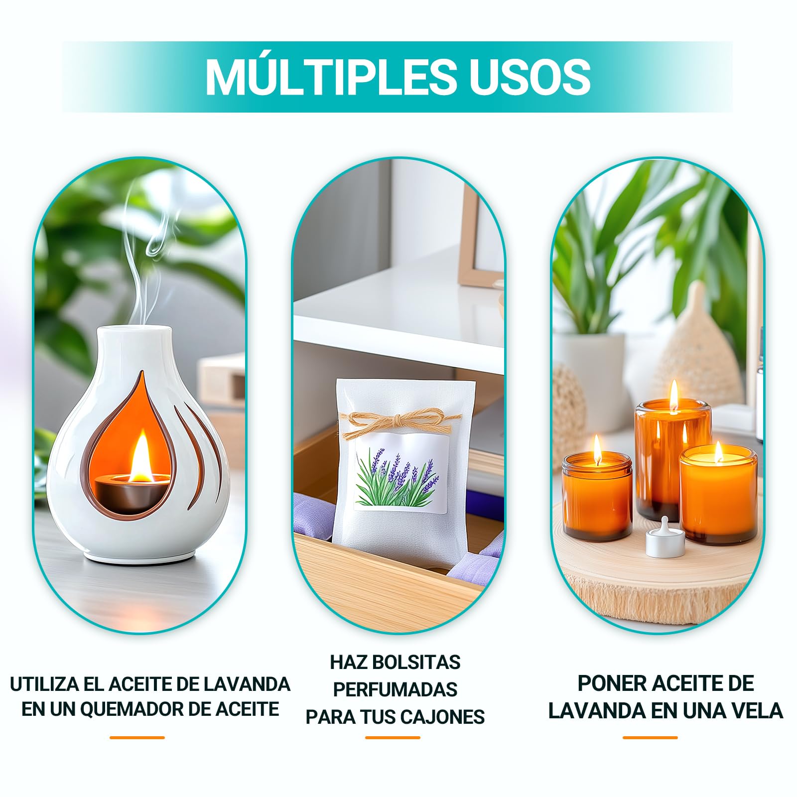 Aceite esencial de lavanda para cuidado de la piel