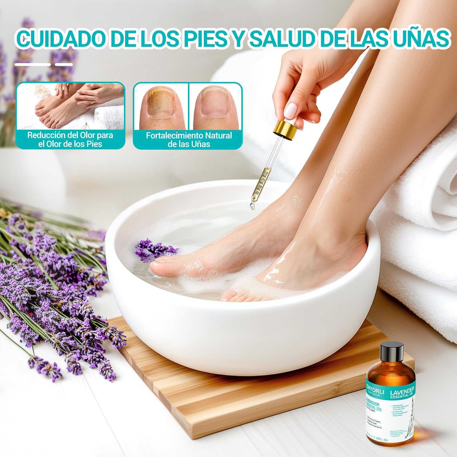 Aceite esencial de lavanda para masaje diluido