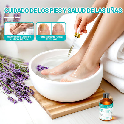 Aceite esencial de lavanda para masaje diluido