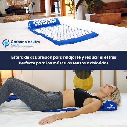 Ergotopia Esterilla de Acupresion, Alfombras Acupresion con Cojín para Masajes, Relajación y Mejorar la Circulación Sanguínea con la Acupresion Espalda, Acupresion Mat para Dolores Cervicales – para oposiciones – Material de estudio – OpoMarket
