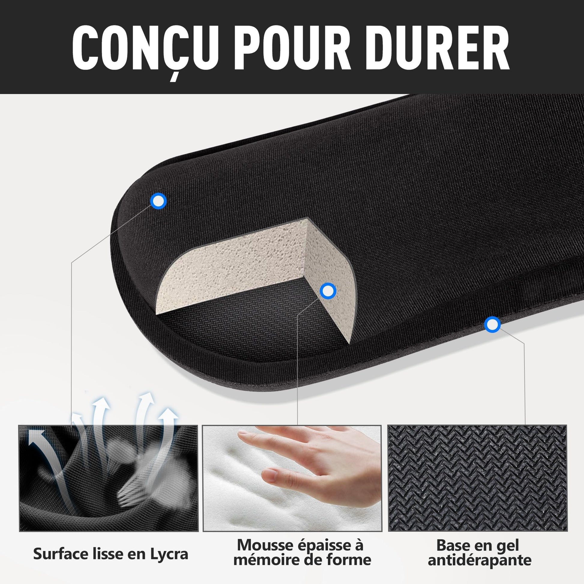 reposamunecas teclado y raton con base antideslizante