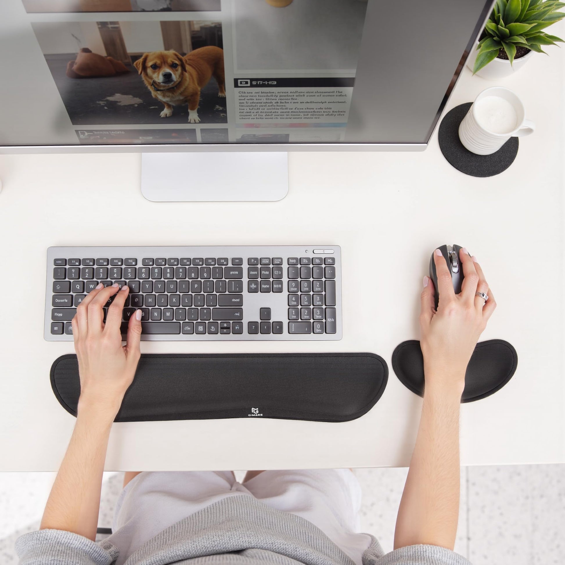 reposamunecas teclado y raton para oficina y estudio