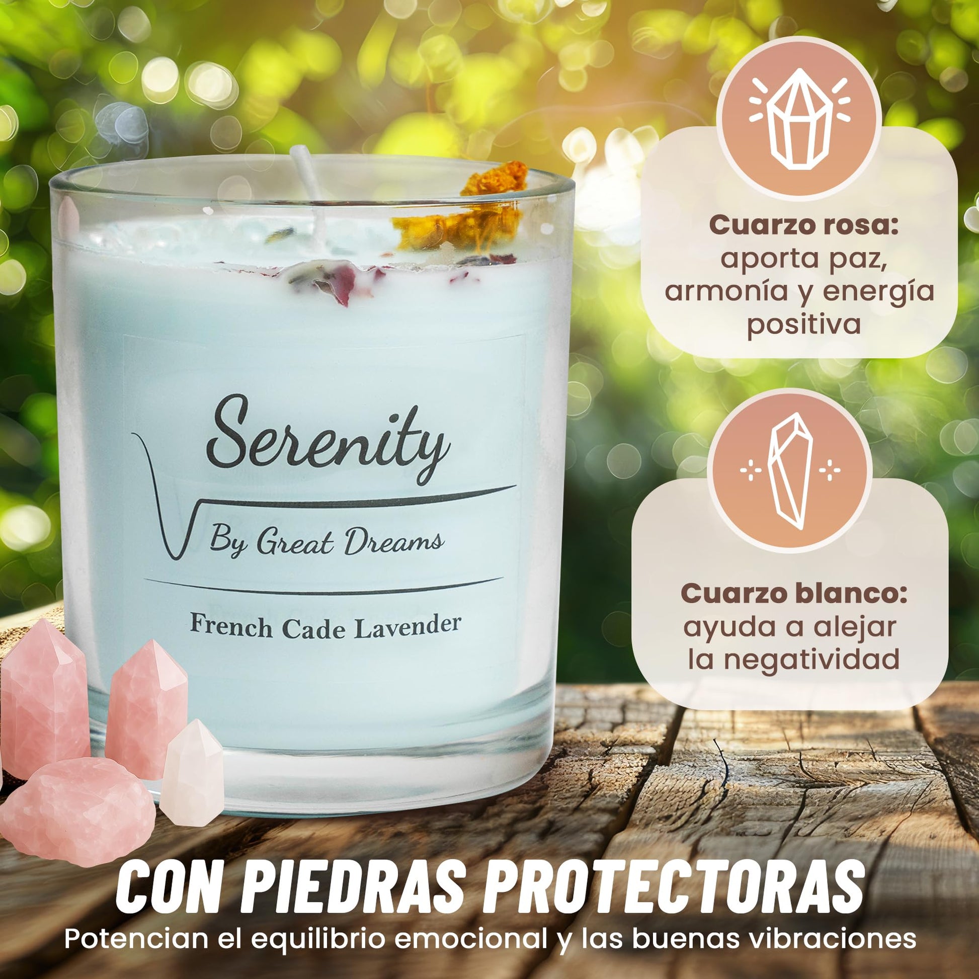GreatDreams® Set 2 Velas Aromáticas Curativas con Piedras Naturales - Velas Decorativas Sin Parafinas y Hechas a Mano - Juego De Regalo De Vela Perfumada Para Mujer - Regalos Originales para Mujer. – para oposiciones – Material de estudio – OpoMarket
