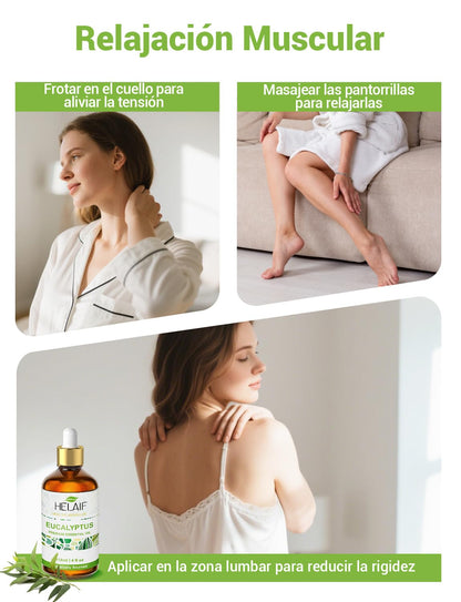 Aceite esencial de eucalipto frasco ámbar protector