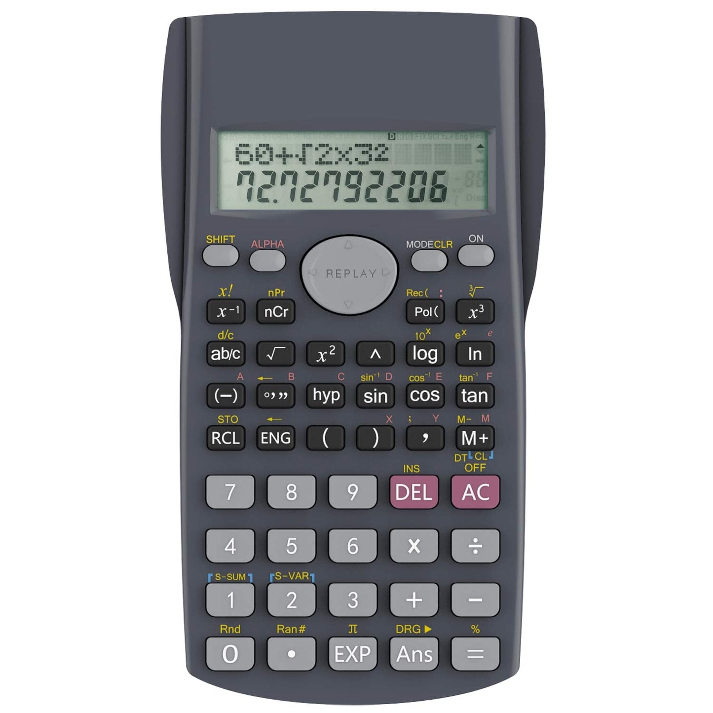 Helect H - 1002 - Calculadora Científica, 2 Líneas Muestran, Gris – para oposiciones – Material de estudio – OpoMarket