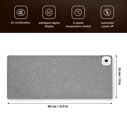 Hojalis Alfombrilla de Escritorio con Calefacción, Alfombrilla de Ratón con Calefacción, Alfombrilla de Ratón Calefactable, Alfombrilla Ratón Calefactable con 35–60℃ Niveles (Gris) – para oposiciones – Material de estudio – OpoMarket