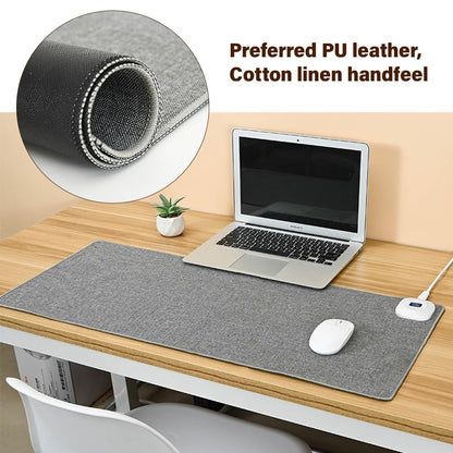 Hojalis Alfombrilla de Escritorio con Calefacción, Alfombrilla de Ratón con Calefacción, Alfombrilla de Ratón Calefactable, Alfombrilla Ratón Calefactable con 35–60℃ Niveles (Gris) – para oposiciones – Material de estudio – OpoMarket