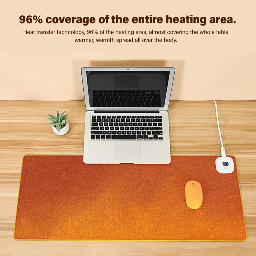 Hojalis Alfombrilla de Escritorio con Calefacción, Alfombrilla de Ratón con Calefacción, Alfombrilla de Ratón Calefactable, Alfombrilla Ratón Calefactable con 35–60℃ Niveles (Gris) – para oposiciones – Material de estudio – OpoMarket