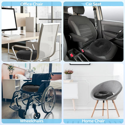 HOMCA Cojín para Coxis Espuma Cojín Hemorroides, Cojin Silla Oficina Cojin Antiescaras para Asientos de Oficina, Silla de Ruedas, Parte Inferior Antideslizante, Funda Lavable, Negro – para oposiciones – Material de estudio – OpoMarket