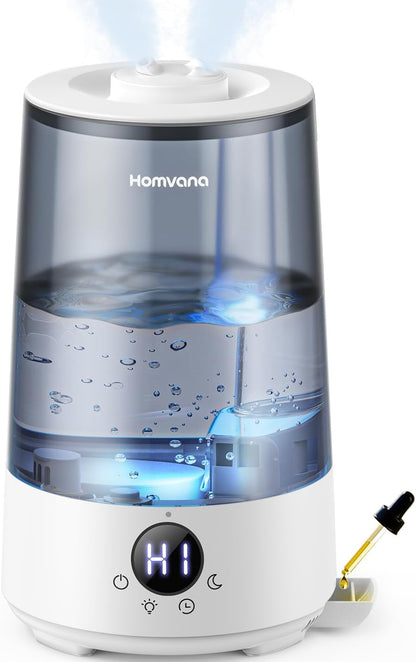 Homvana Humidificador Bebes Mocos y Tos, 3.6L Cool Mist 16dB Silencioso (SilentSpray), Top - Fill 34 Horas de Funcionamiento, con Bandeja de Aroma, BPA Free Bebés y Plantas, 7 Color Light, Sleep Mode – para oposiciones – Material de estudio – OpoMarket