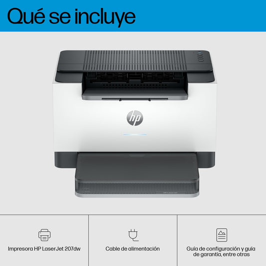 HP Laserjet M207dw, Impresora Láser Monocromo A4, Impresión a Doble Cara automática, 28 ppm, USB 2.0, Wi - Fi, Ethernet, Smart, Panel con Botones LED, Procesador 500 MHz, Memoria 64 MB, Gris – Material de oficina para oposiciones – Material de estudio – OpoMarket
