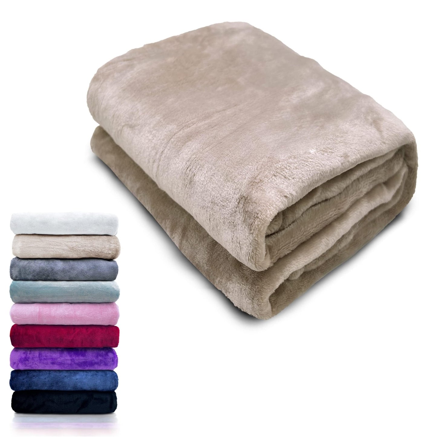 HTE Manta Microfibra para Cama Sofá y Sillón, Manta Polar Lisa de Tacto Suave Super Caliente para Adulto y Niño,Sin Arrugas (Beige, 130 x 160 cm) – para oposiciones – Material de estudio – OpoMarket