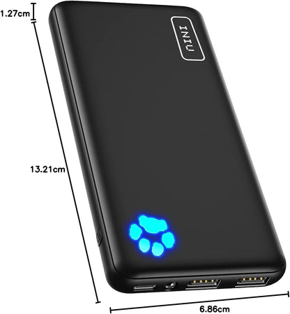 INIU Power Bank, Slimmest USB C Triple 3A de Alta Velocidad 10000mAh Bateria Externa, Bateria Portatil con Linterna para iPhone 15 14 13 12 11 X Pro MAX Samsung S22 S21 S20 iPad Tablet Airpods etc – para oposiciones – Material de estudio – OpoMarket