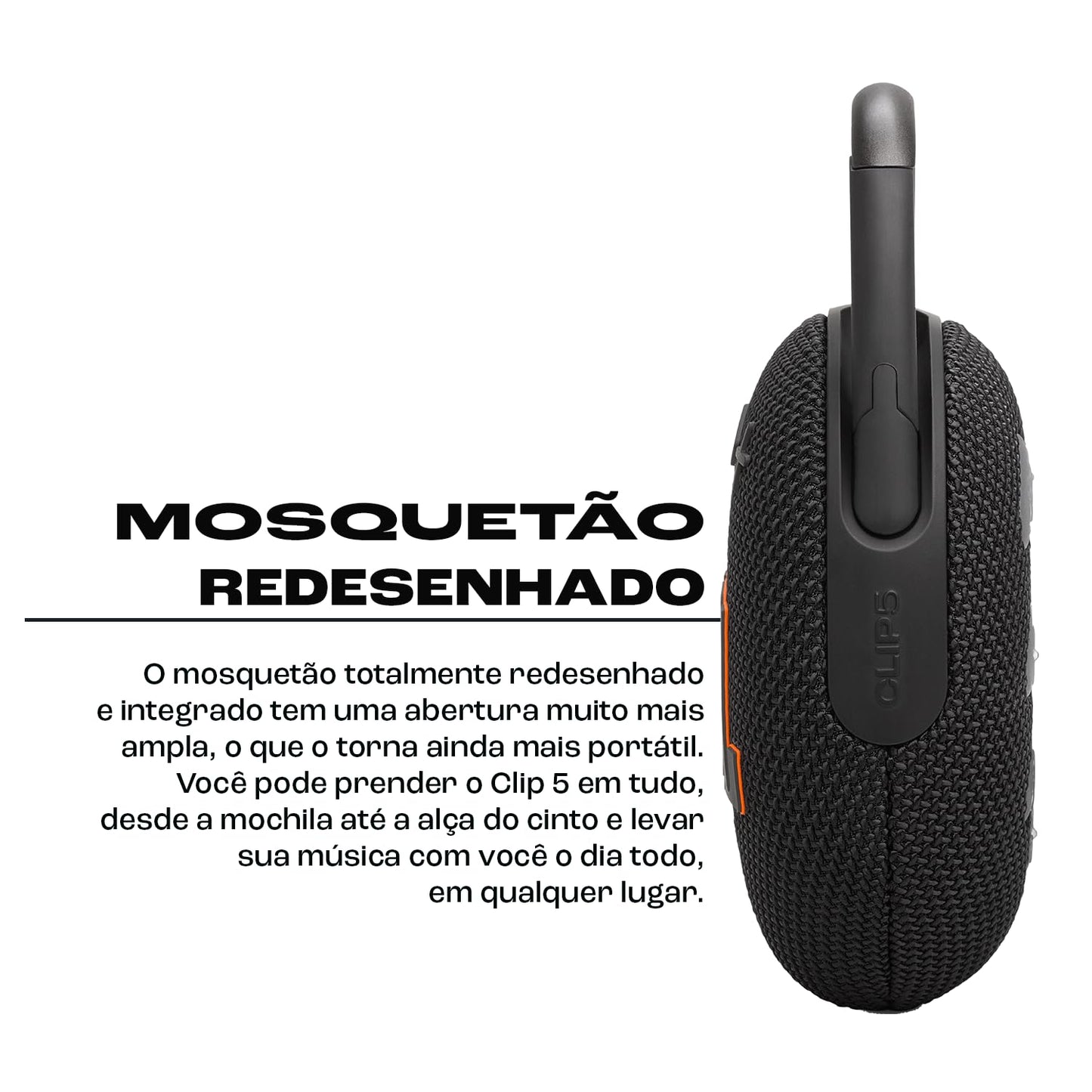 JBL Clip 5, Altavoz inalámbrico portátil con Bluetooth, resistente al agua y al polvo IP67, hasta 12h de reproducción y más con Playtime Boost activado, negro – para oposiciones – Material de estudio – OpoMarket