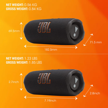 JBL Flip 7, Altavoz Bluetooth portátil inalámbrico Potente, 16h de batería, Resistente al Agua IP68, a Prueba de Polvo y caídas, Sonido Pro, AI Sound Boost, Compatible con Auracast, Negro – para oposiciones – Material de estudio – OpoMarket