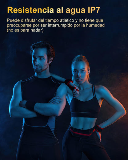 Jesebang Auriculares Inalámbricos Deportivos, Auriculares Bluetooth 5.3 con HD Micrófono, Sonido Premium, 40H de Reproducción, Pantalla LED, Cómodos de Llevar, Cascos Inalambricos con Gancho, Negro – Electrónica para oposiciones – Material de estudio – OpoMarket