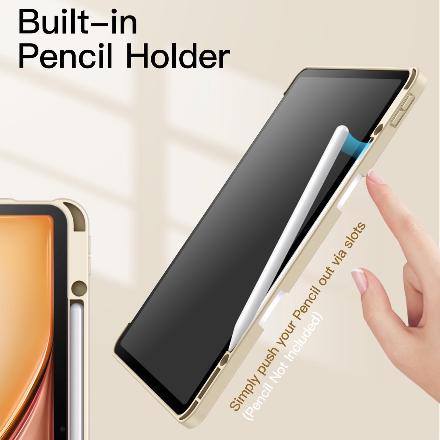 funda ipad air 13 pulgadas trasera transparente