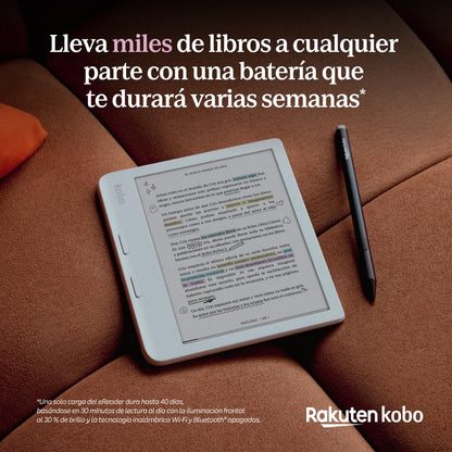 Kobo Libra Colour eReader | Pantalla E Ink Kaleido™ 3 de 7" | Temperatura del Color y Brillo Ajustables | Reducción luz Azul | eBooks y AudioBooks | Memoría 32 GB | Resistente al Agua | Negro – para oposiciones – Material de estudio – OpoMarket