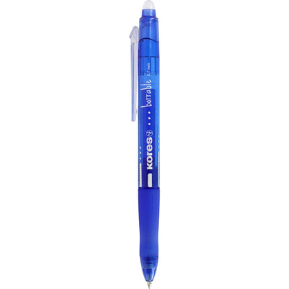 Kores - Bolígrafo Borrable Azul BG5, Tinta Gel, Punta 0,7mm, Retráctil, Grip Ergonómico, No Mancha, No Daña Papel, No Deja Restos de Goma, Perfecto Material Escolar y de Oficina – para oposiciones – Material de estudio – OpoMarket