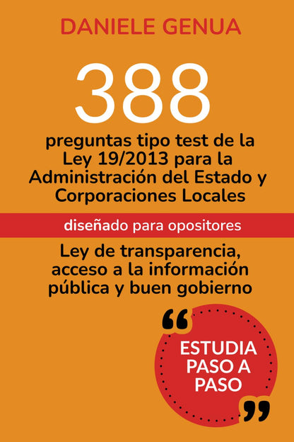Test Ley de Transparencia 19/2013 – 388 preguntas tipo test para opositores - portada