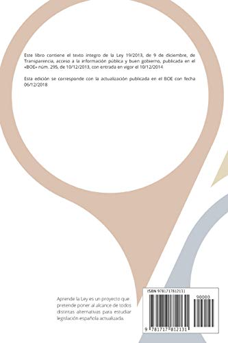 Ley de transparencia y buen gobierno 19/2013 edición 2025 actualizada reverso
