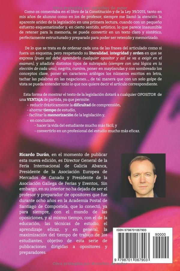 Esquema ley 40 2015 – Régimen Jurídico del Sector Público para opositores - reverso