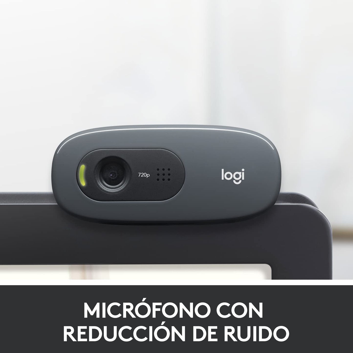 Logitech C270 Webcam HD, 720p/30fps, Video - Llamadas HD Amplio Campo Visual, Corrección de Iluminación, Micrófono Reductor de Ruido, FaceTime, Hangouts, WebEx, PC/Mac/Portátil/Tablet/Chromebook - Grafito – para oposiciones – Material de estudio – OpoMarket