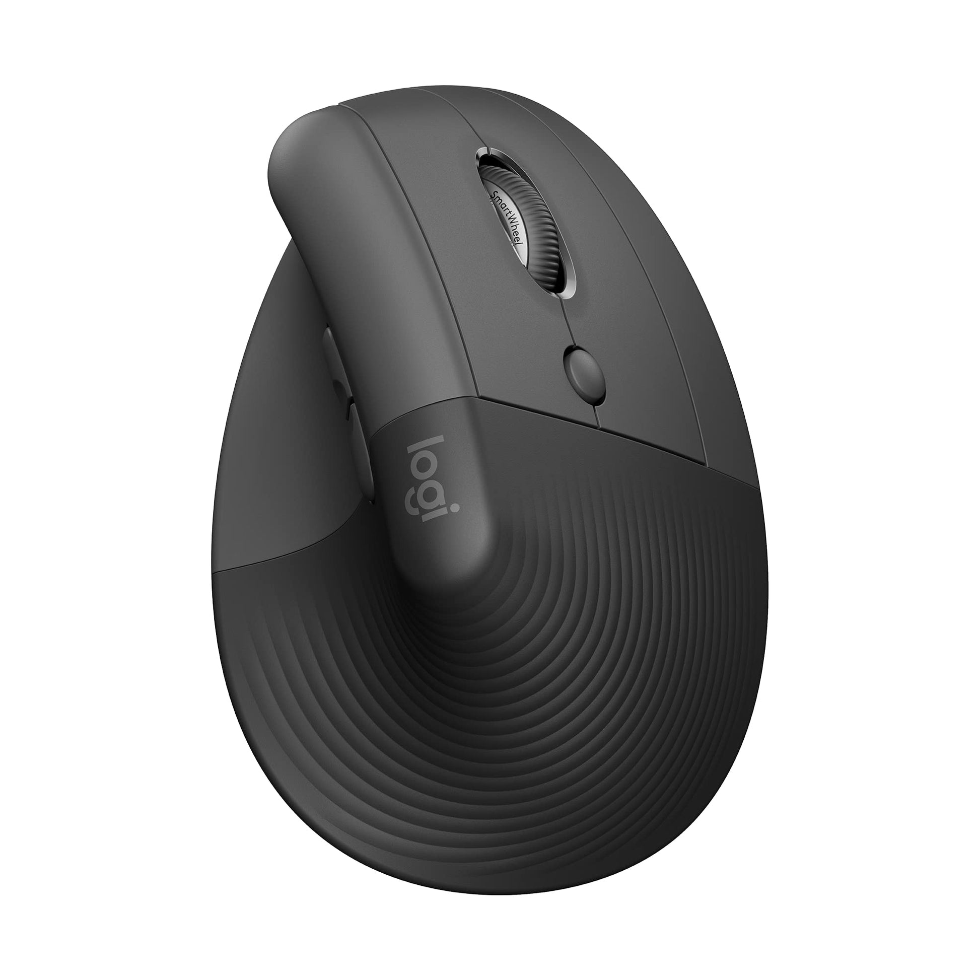 Logitech Lift Ratón Ergonómico Vertical, Inalámbrico, Bluetooth o receptor Logi Bolt USB, clics Silenciosos, 4 botones, compatible con Windows/macOS/iPadOS, portátil, PC - Grafito – para oposiciones – Material de estudio – OpoMarket