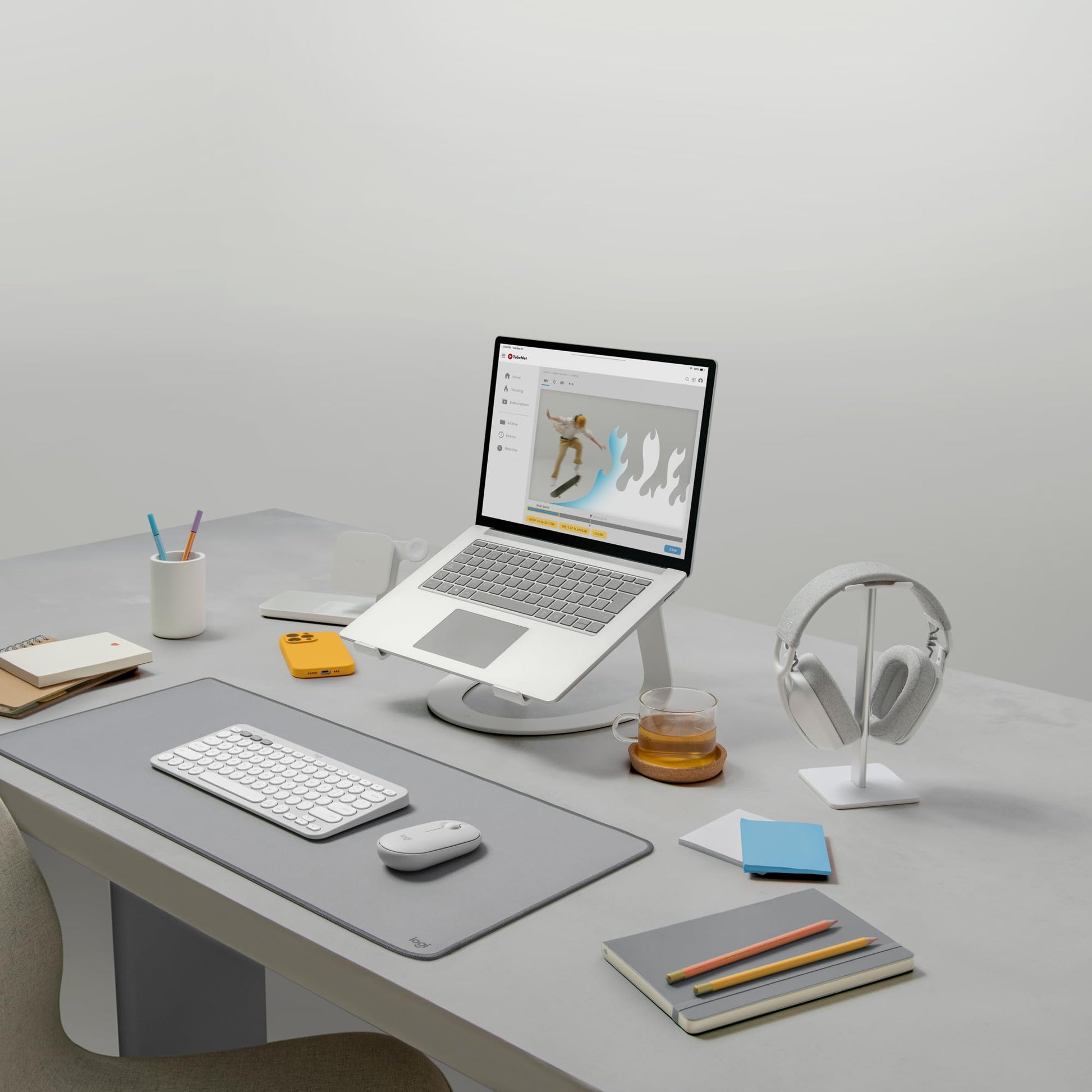 Logitech Pebble Keys 2 K380s Teclado Bluetooth Multidispositivo, Accesos Directos, Estilizado y Portátil, Easy - Switch, Windows, macOS, iPadOS, Android, ChromeOS, Disposición QWERTY Españo, Blanco – para oposiciones – Material de estudio – OpoMarket