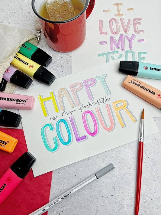 Marcador fluorescente STABILO BOSS ORIGINAL - Set de escritorio ARTY con 23 colores – para oposiciones – Material de estudio – OpoMarket