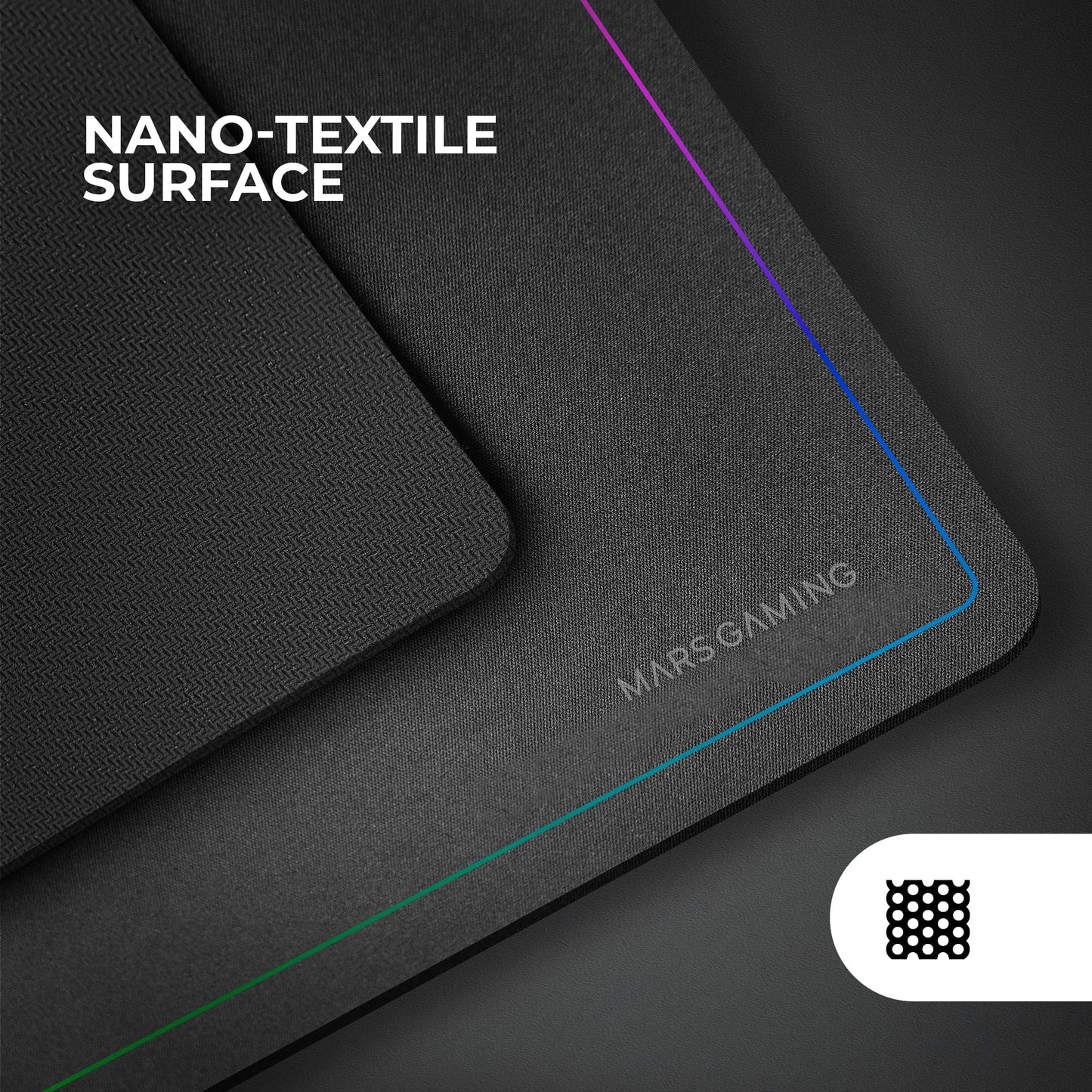 Mars Gaming MMP224, Alfombrilla Gaming XXL 880x330mm, Diseño de Bordes Rainbow, Base Antideslizante de Caucho Natural, Superficie Nanotextil de Alta Precisión, Alfombrilla de Ratón Flexible, Negro – para oposiciones – Material de estudio – OpoMarket