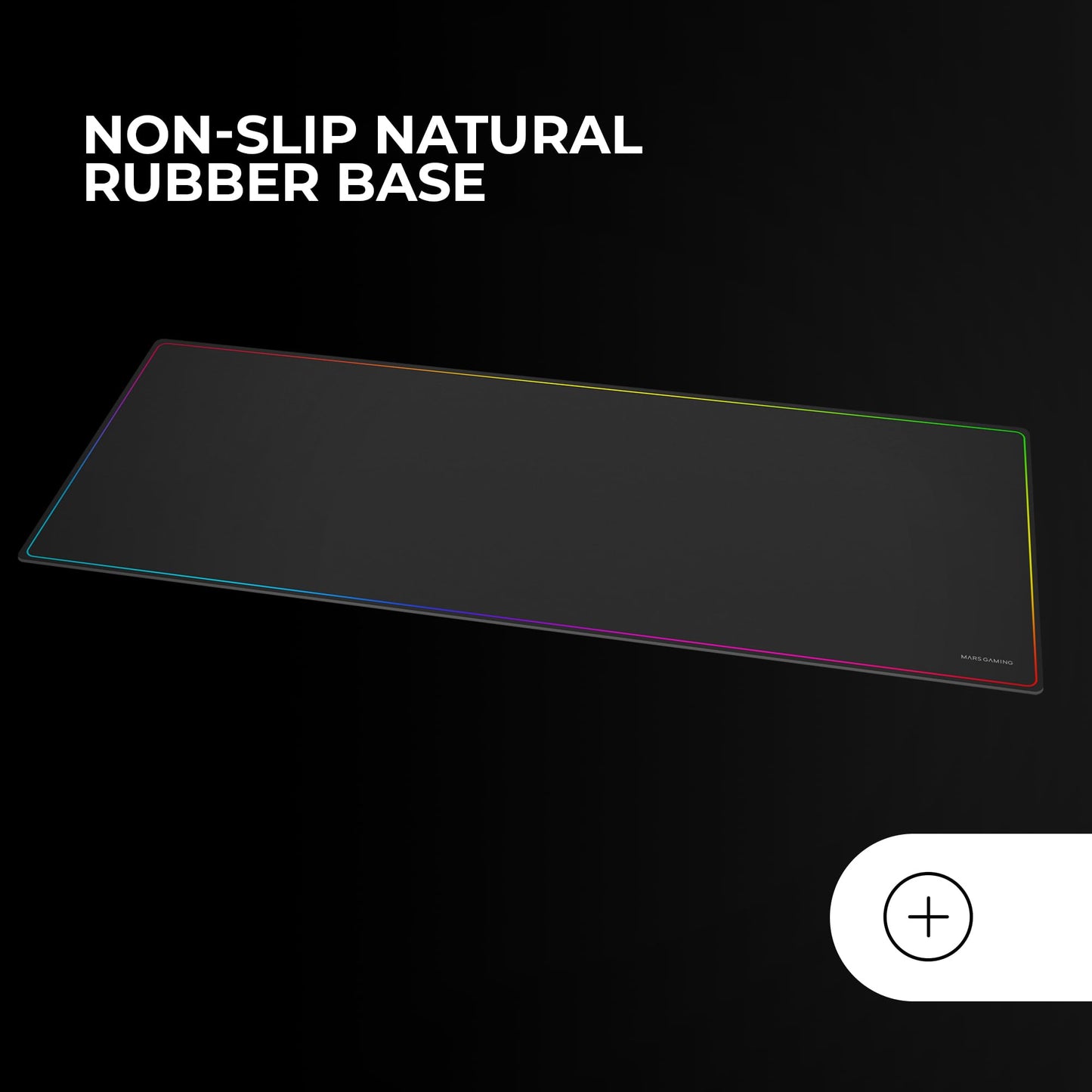 Mars Gaming MMP224, Alfombrilla Gaming XXL 880x330mm, Diseño de Bordes Rainbow, Base Antideslizante de Caucho Natural, Superficie Nanotextil de Alta Precisión, Alfombrilla de Ratón Flexible, Negro – para oposiciones – Material de estudio – OpoMarket