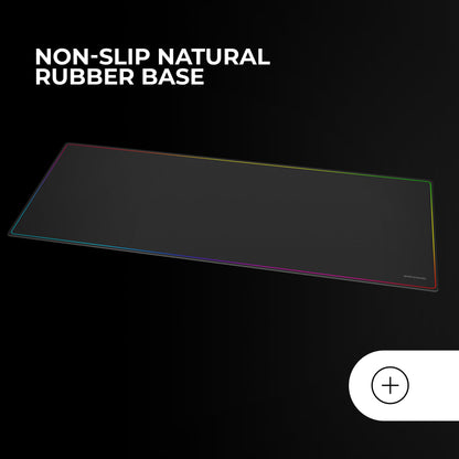 Mars Gaming MMP224, Alfombrilla Gaming XXL 880x330mm, Diseño de Bordes Rainbow, Base Antideslizante de Caucho Natural, Superficie Nanotextil de Alta Precisión, Alfombrilla de Ratón Flexible, Negro – para oposiciones – Material de estudio – OpoMarket